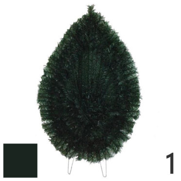 Coroana funerara artificiala plastic nr.1 verde inchis