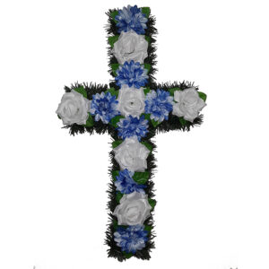Cruce funerara cu flori model 2