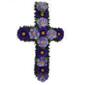 Cruce funerara cu flori model 3